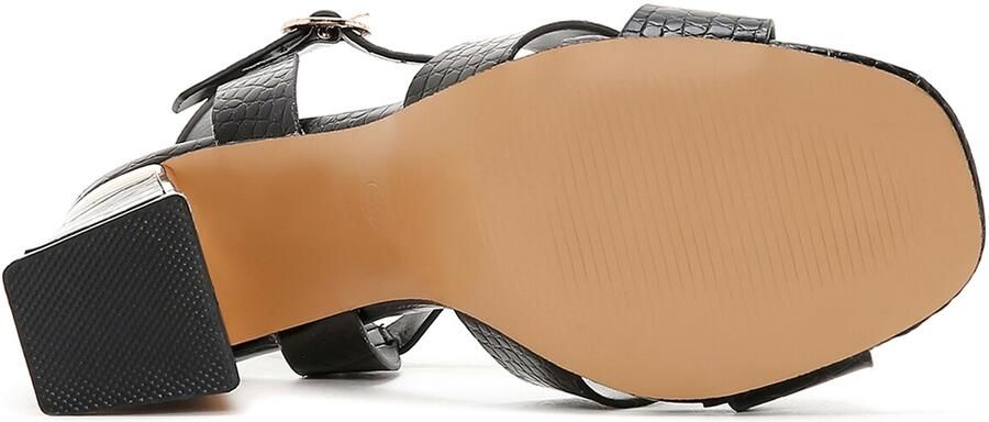 DERIMOD Sandalen Met Hoge Hak Imitation Leren High Heel - Foto 6