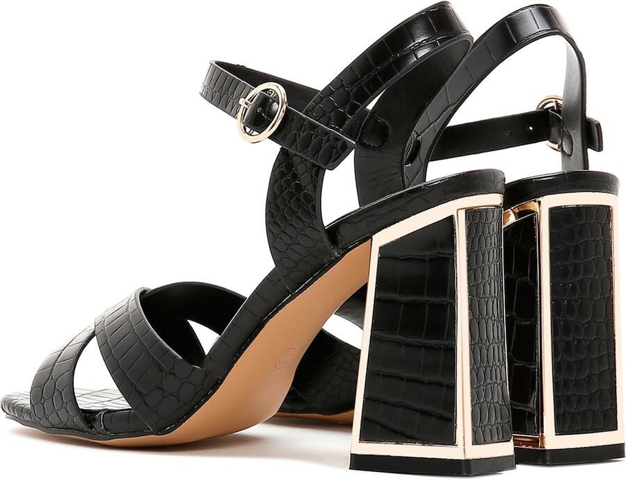 DERIMOD Sandalen Met Hoge Hak Imitation Leren High Heel - Foto 3
