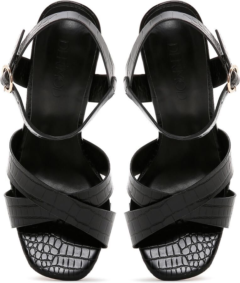 DERIMOD Sandalen Met Hoge Hak Imitation Leren High Heel - Foto 2