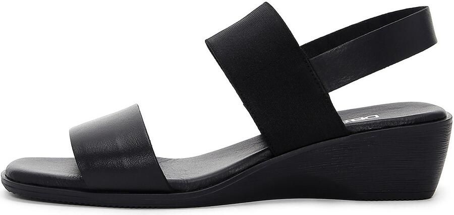 DERIMOD Sandalen Met Lage Sleehak Leren Low Wedge