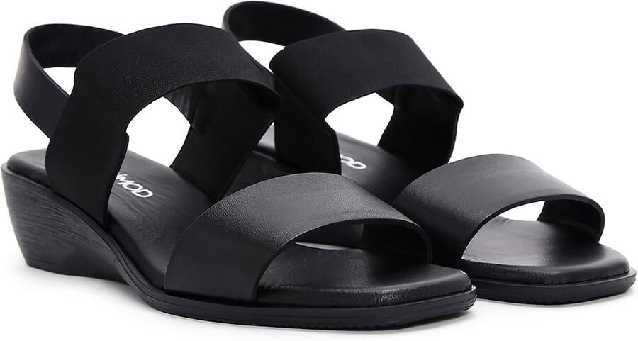 DERIMOD Sandalen Met Lage Sleehak Leren Low Wedge - Foto 3
