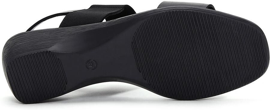 DERIMOD Sandalen Met Lage Sleehak Leren Low Wedge - Foto 6