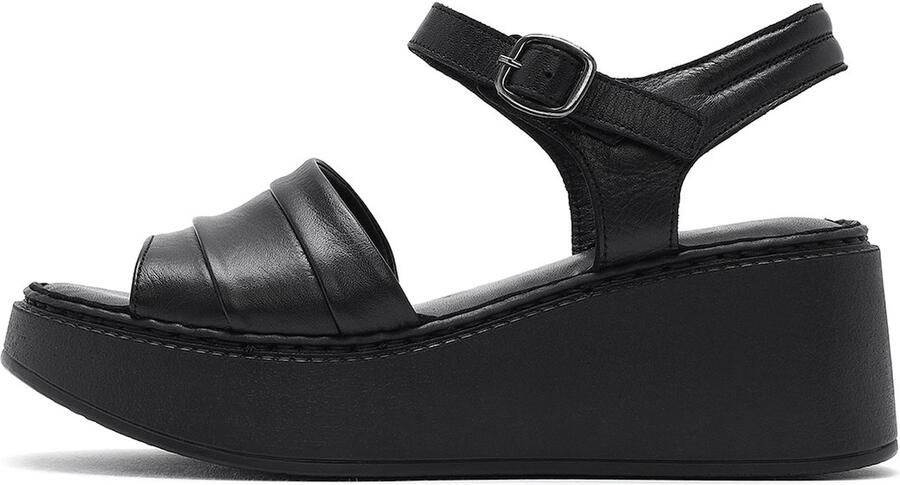 DERIMOD Sandalen Met Sleehak Leren Wedge