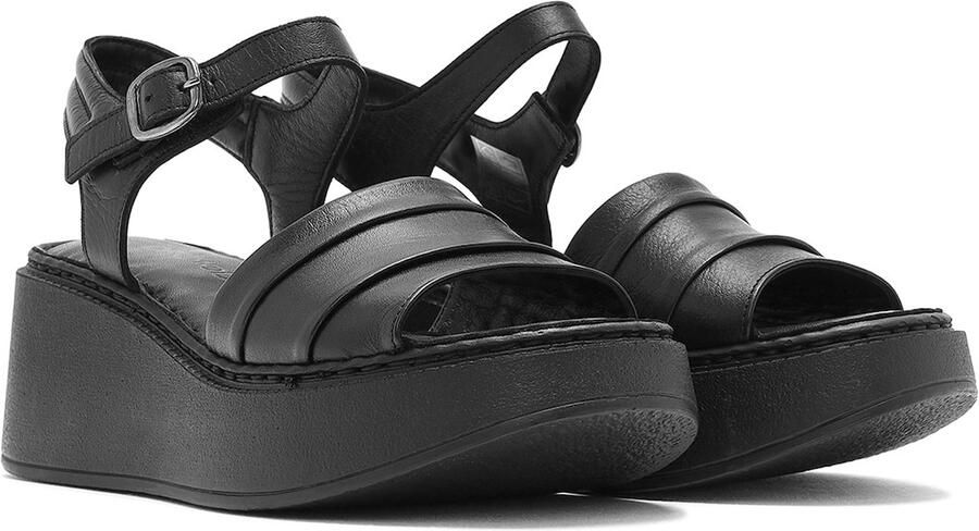 DERIMOD Sandalen Met Sleehak Leren Wedge - Foto 4
