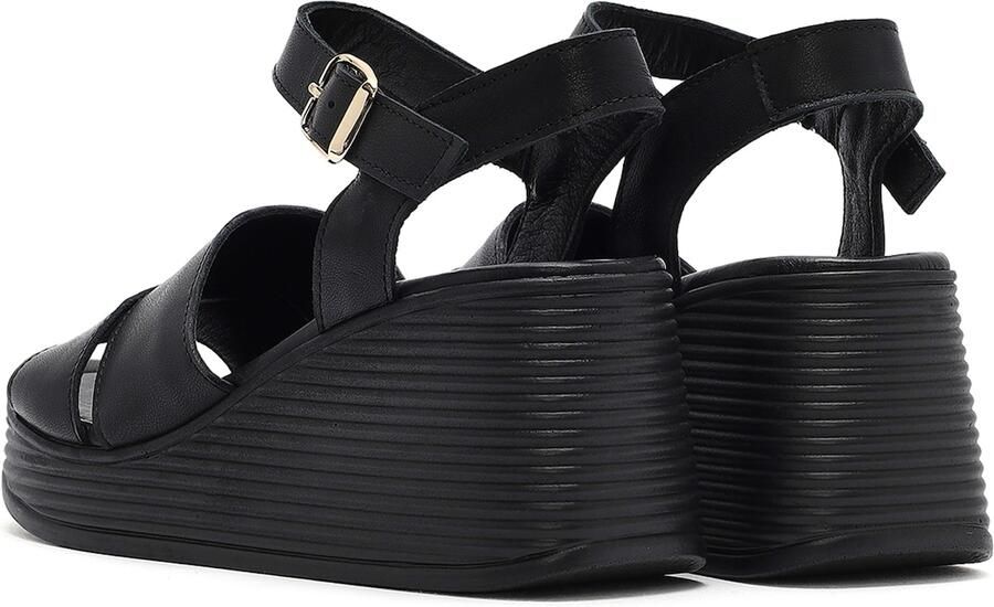 DERIMOD Sandalen Met Sleehak Leren Wedge - Foto 3