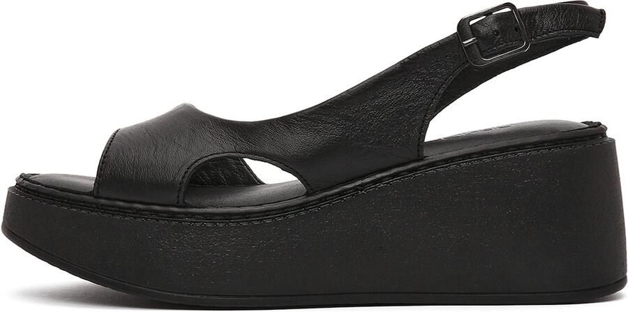 DERIMOD Sandalen Met Sleehak Leren Wedge