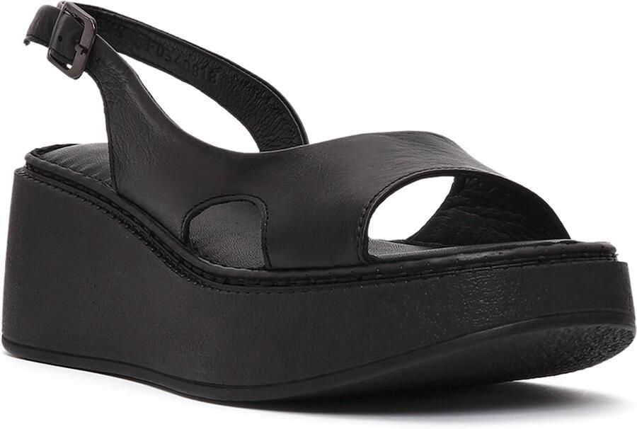DERIMOD Sandalen Met Sleehak Leren Wedge - Foto 2
