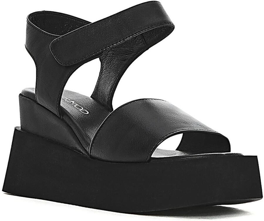 DERIMOD Sandalen Met Sleehak Leren Wedge - Foto 4