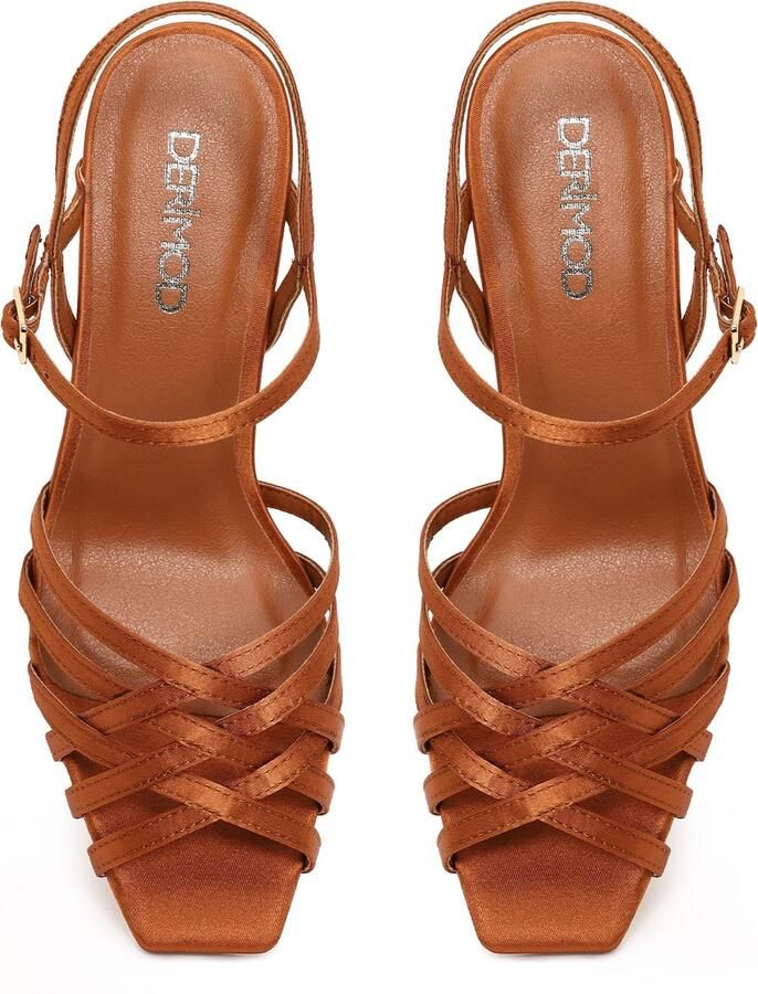 DERIMOD Sandalen Met Hoge Hak Textiel High Heel - Foto 2