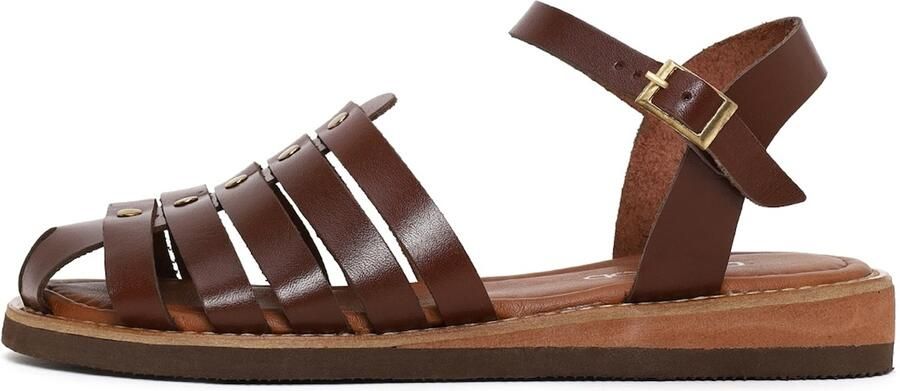 Derimod Sandalen met riem donkerbruin