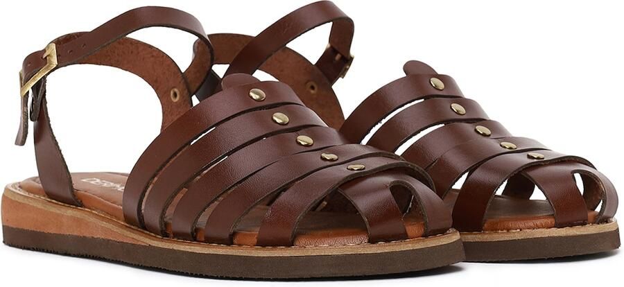 Derimod Sandalen met riem donkerbruin - Foto 4