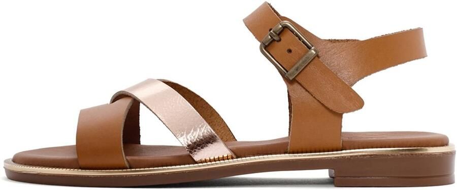 Derimod Sandalen met riem lichtbruin goud