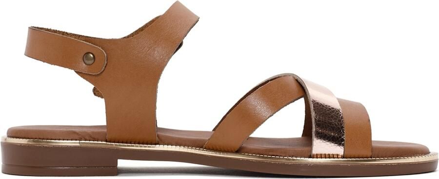 Derimod Sandalen met riem lichtbruin goud - Foto 5