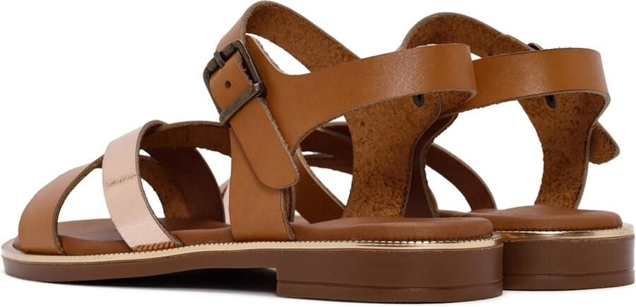 Derimod Sandalen met riem lichtbruin goud - Foto 3