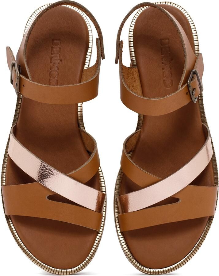 Derimod Sandalen met riem lichtbruin goud - Foto 2