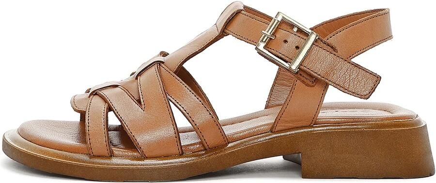 Derimod Sandalen met riem lichtbruin