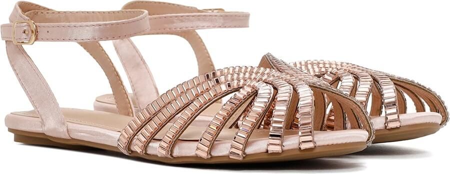 DERIMOD Sandalen Imitation Leren Sandalen With Rhinestone Details - Foto 3