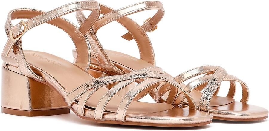 DERIMOD Sandalen Met Hoge Hak Imitation Leren High Heel - Foto 5