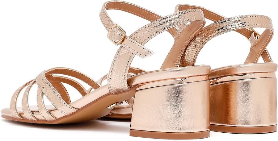 DERIMOD Sandalen Met Hoge Hak Imitation Leren High Heel - Foto 3