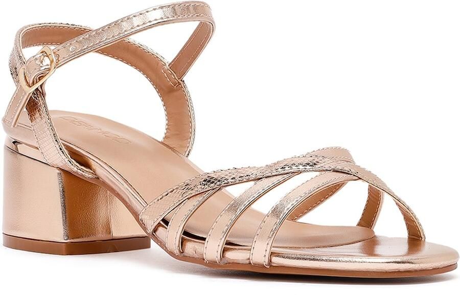 DERIMOD Sandalen Met Hoge Hak Imitation Leren High Heel - Foto 2