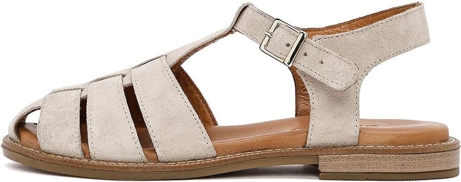 Derimod Sandalen met riem stone grey