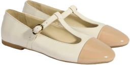 DESA Ballerina's Imitatieleer Wit Vrouwen Schoenpunt: Nez rond
