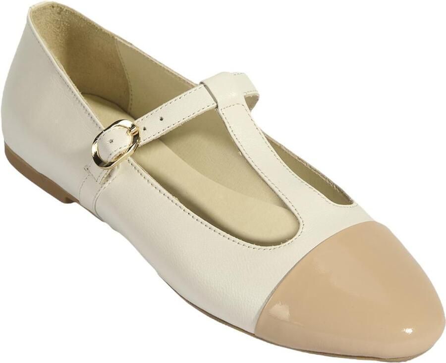 DESA Ballerina's Imitatieleer Wit Vrouwen Schoenpunt: Nez rond - Foto 5