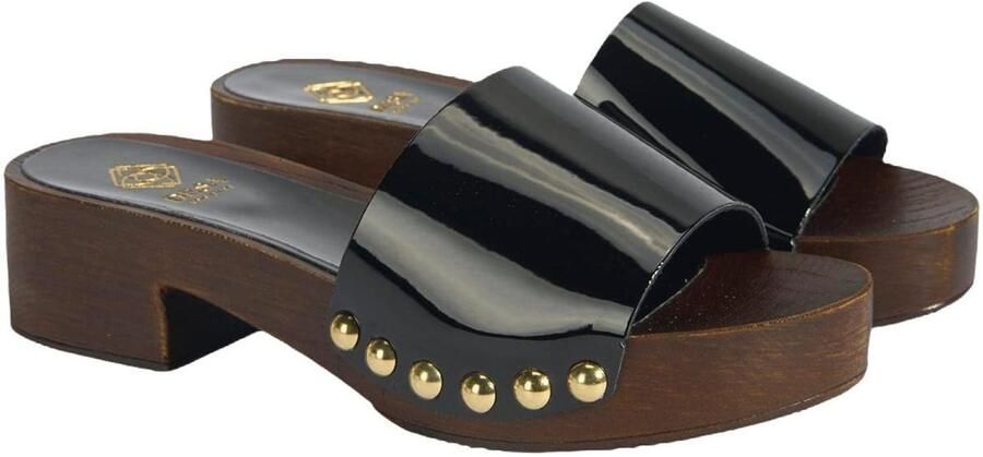 Desa Huisschoenen 'Hausschuhe mit Absatz' zwart