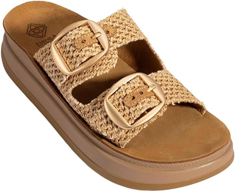 Desa Huisschoenen 'Keilrutschen' beige - Foto 3
