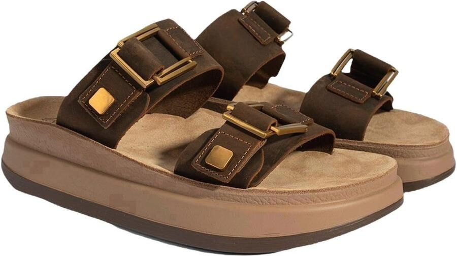 Desa Huisschoenen 'Keilrutschen' bruin