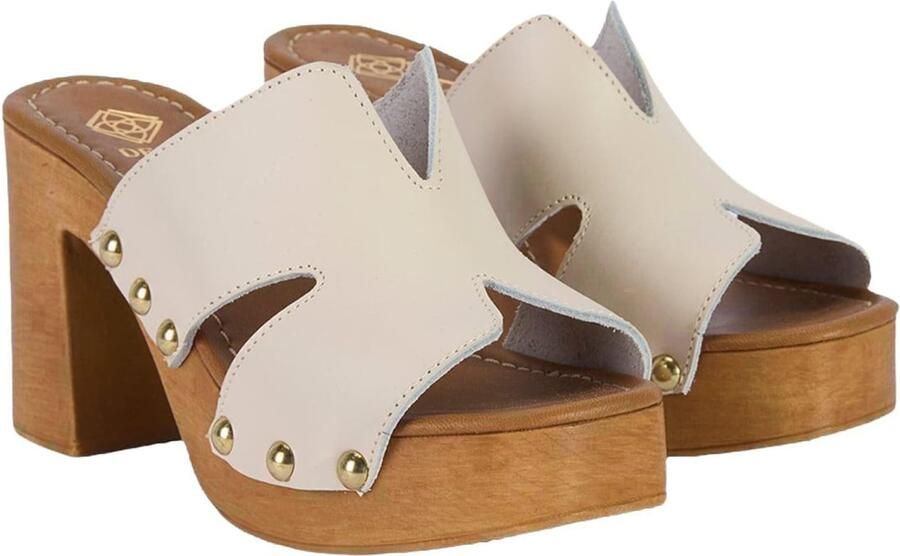 Desa Huisschoenen 'Plattformrutschen' wit