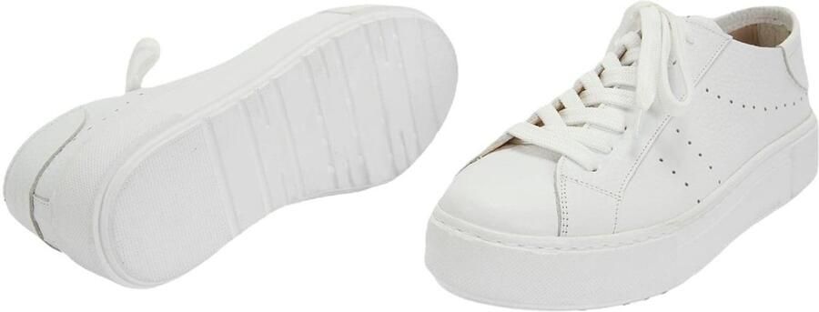 DESA Sneakers Leer Wit Vrouwen Schoenpunt: Nez rond - Foto 7