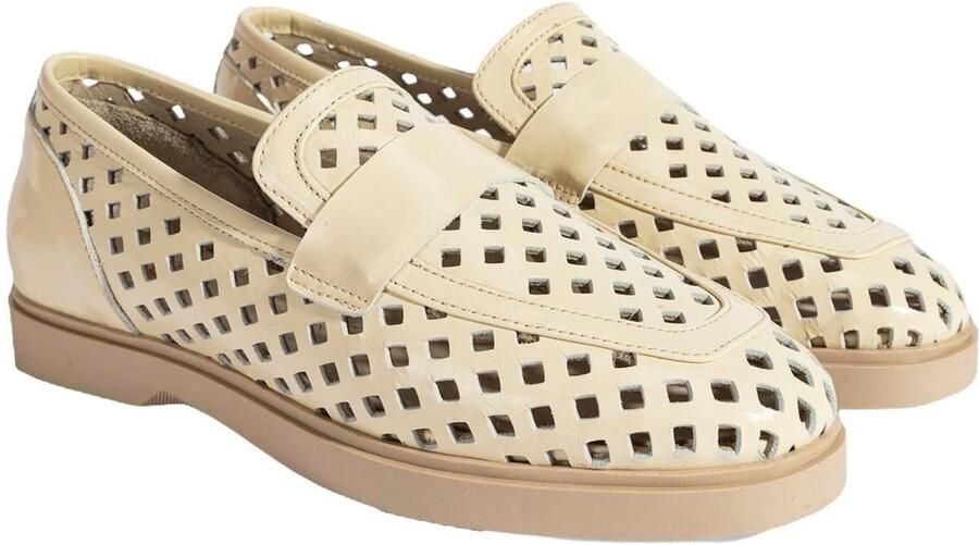 DESA Lage schoen Imitatieleer Beige Vrouwen Schoenpunt: Nez carré - Foto 3