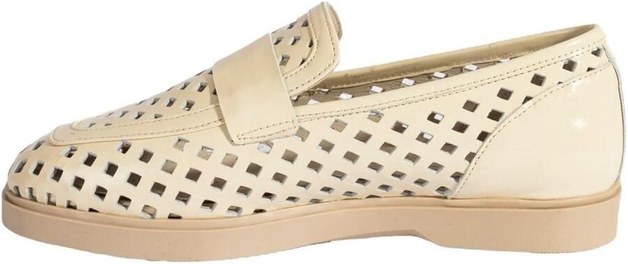 DESA Lage schoen Imitatieleer Beige Vrouwen Schoenpunt: Nez carré - Foto 4