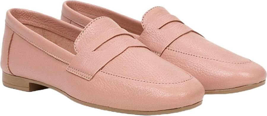 DESA Lage schoen Leer Roze Vrouwen Schoenpunt: Nez rond