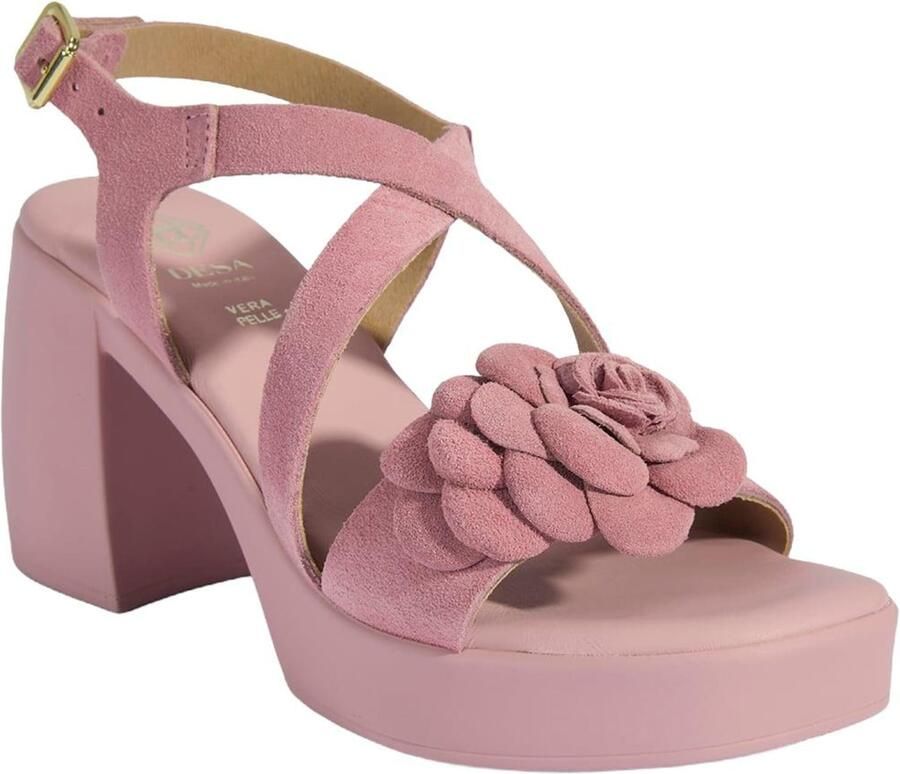 DESA Sandalen Suède Roze Vrouwen Schoenpunt: Nez ouvert - Foto 3