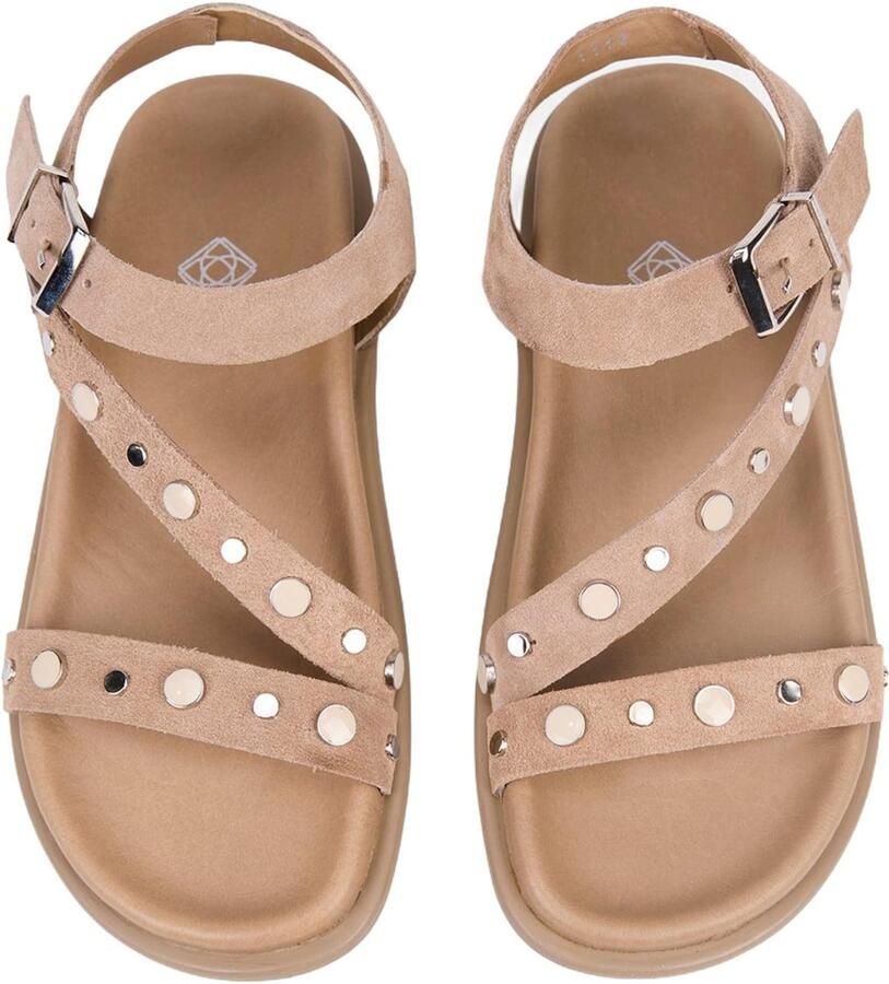 DESA Sandalen Suède Beige Vrouwen Schoenpunt: Nez ouvert - Foto 4