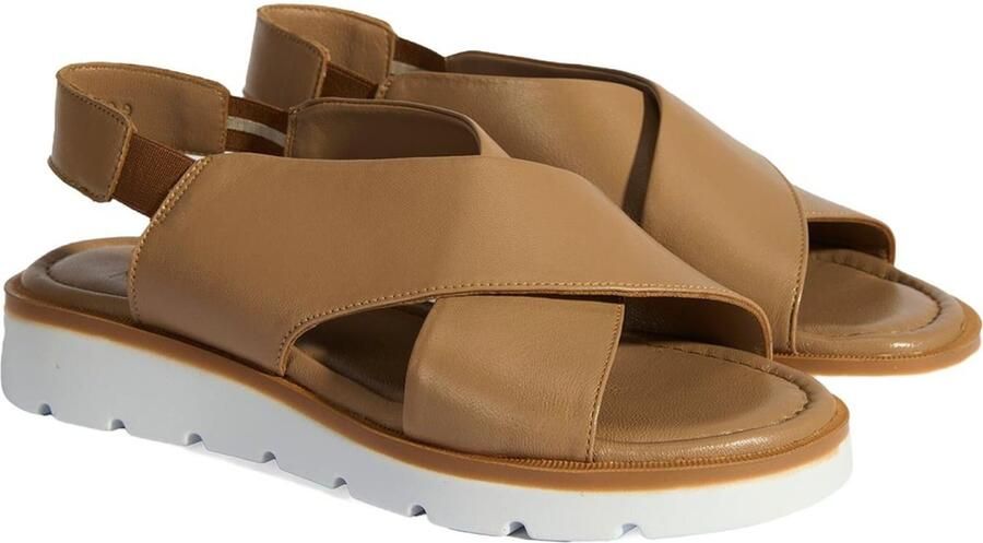 DESA Sandalen Leer Nude Vrouwen Schoenpunt: Nez ouvert