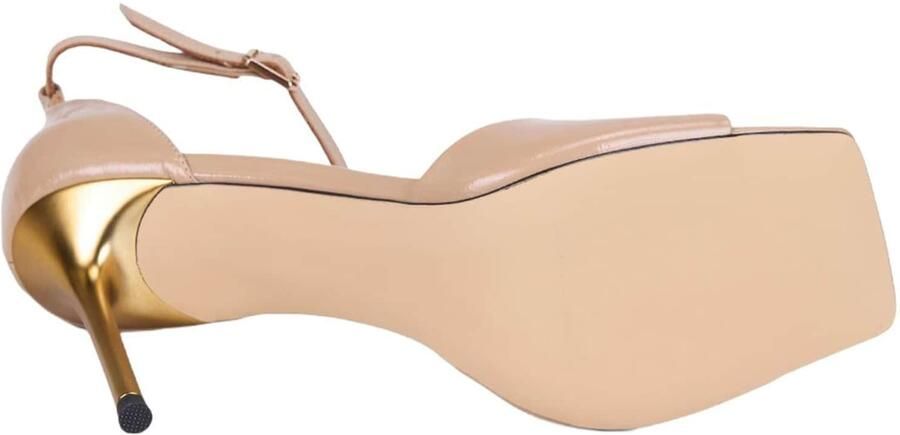 DESA Hakken Imitatieleer Nude Vrouwen Schoenpunt: Ronde - Foto 6