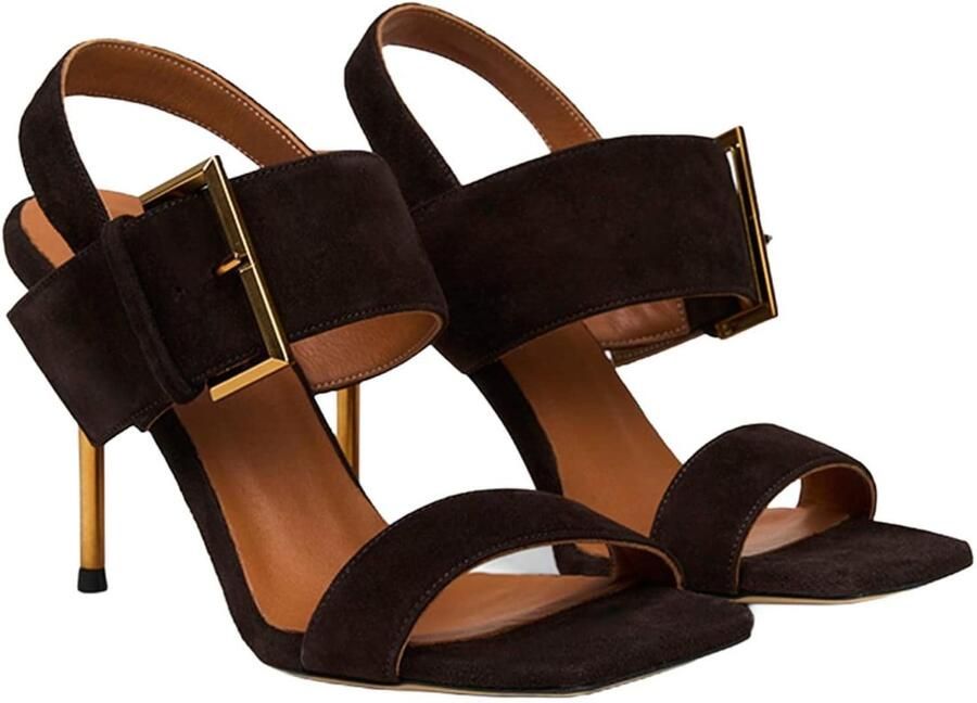 Desa Sandalen met riem 'Abendsandalen' bruin