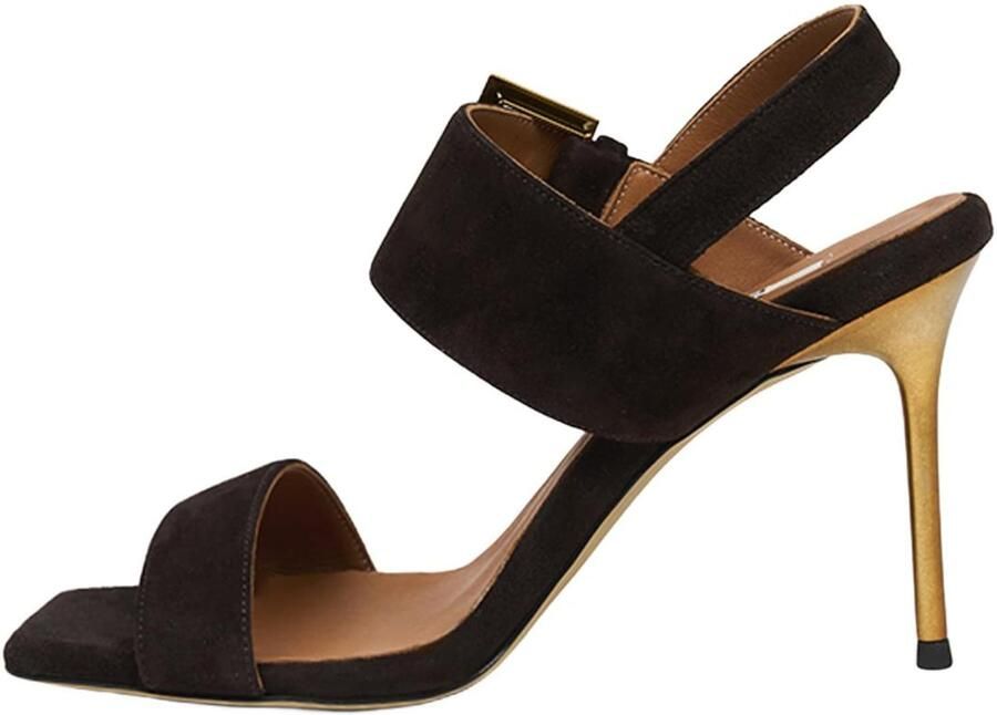 Desa Sandalen met riem 'Abendsandalen' bruin - Foto 4