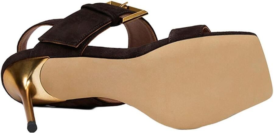 Desa Sandalen met riem 'Abendsandalen' bruin - Foto 6