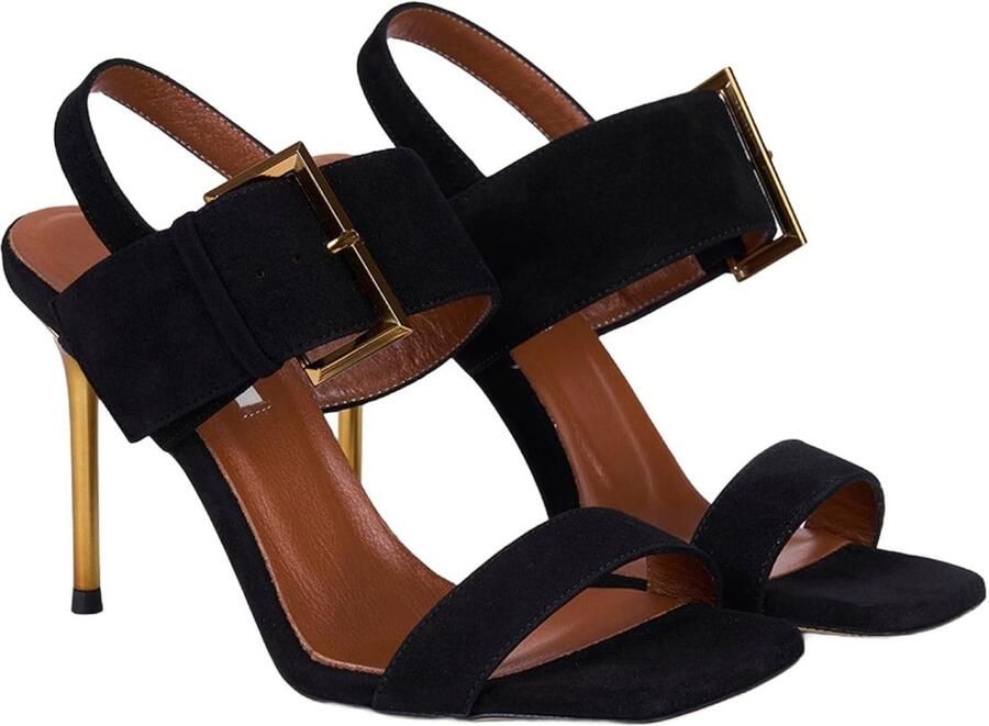Desa Sandalen met riem 'Abendsandalen' zwart