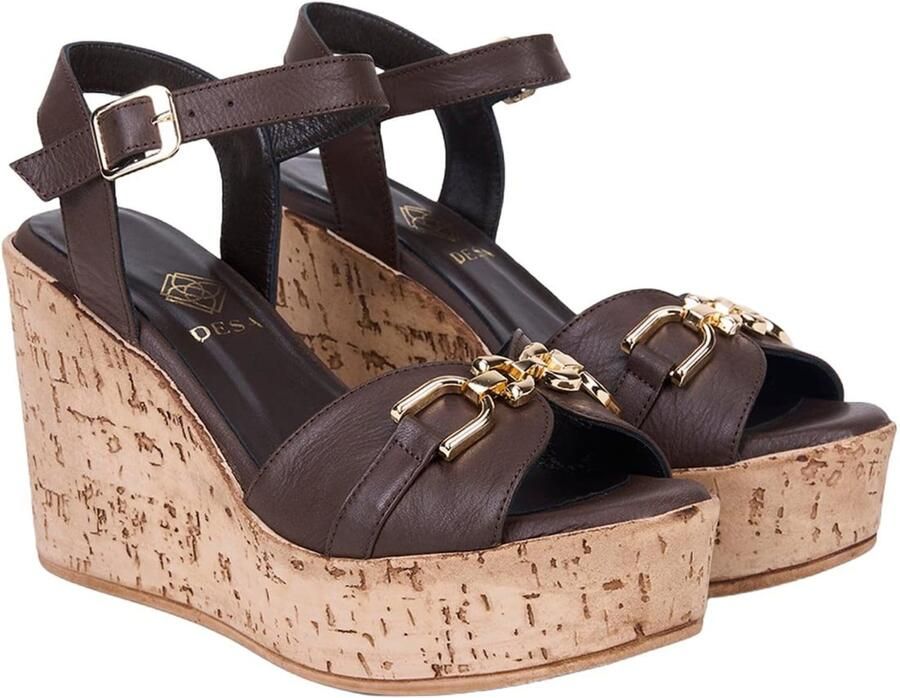 Desa Teenslipper 'Keilsandalen' bruin