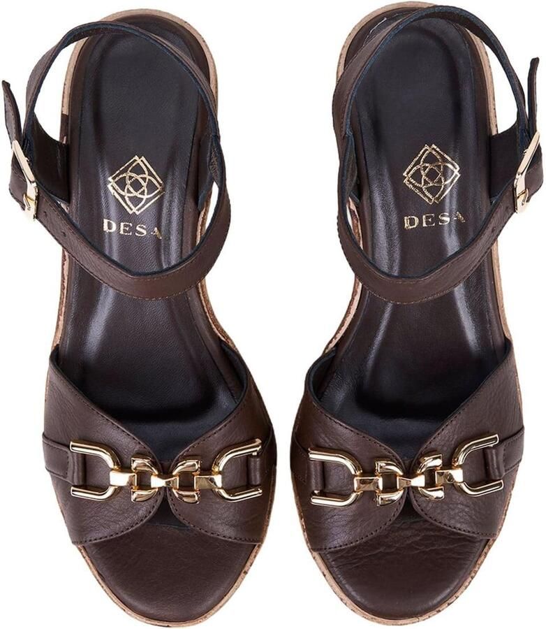 Desa Teenslipper 'Keilsandalen' bruin - Foto 3