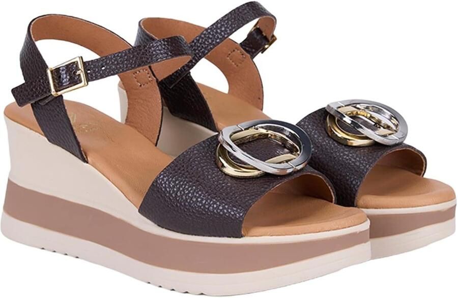 Desa Teenslipper 'Keilsandalen' bruin - Foto 2