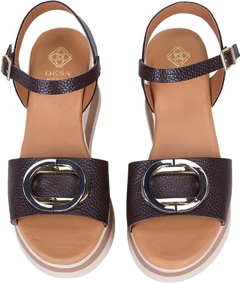 Desa Teenslipper 'Keilsandalen' bruin - Foto 4