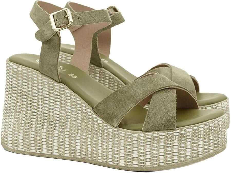 DESA Sandalen Suède Groen Vrouwen Schoenpunt: Nez ouvert - Foto 3