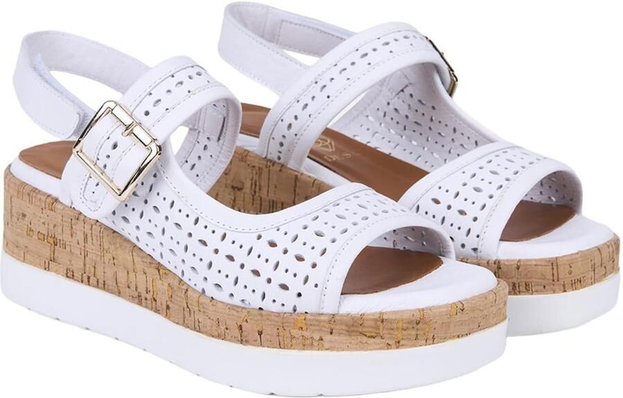 Desa Teenslipper 'Keilsandalen' wit
