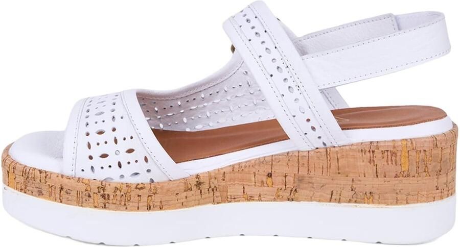 Desa Teenslipper 'Keilsandalen' wit - Foto 6
